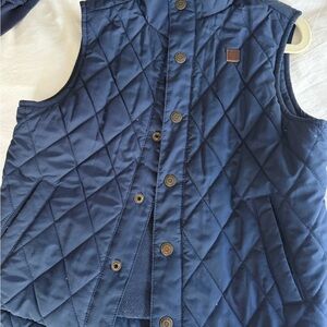 Janie and Jack Quilted Navy Kids Vest